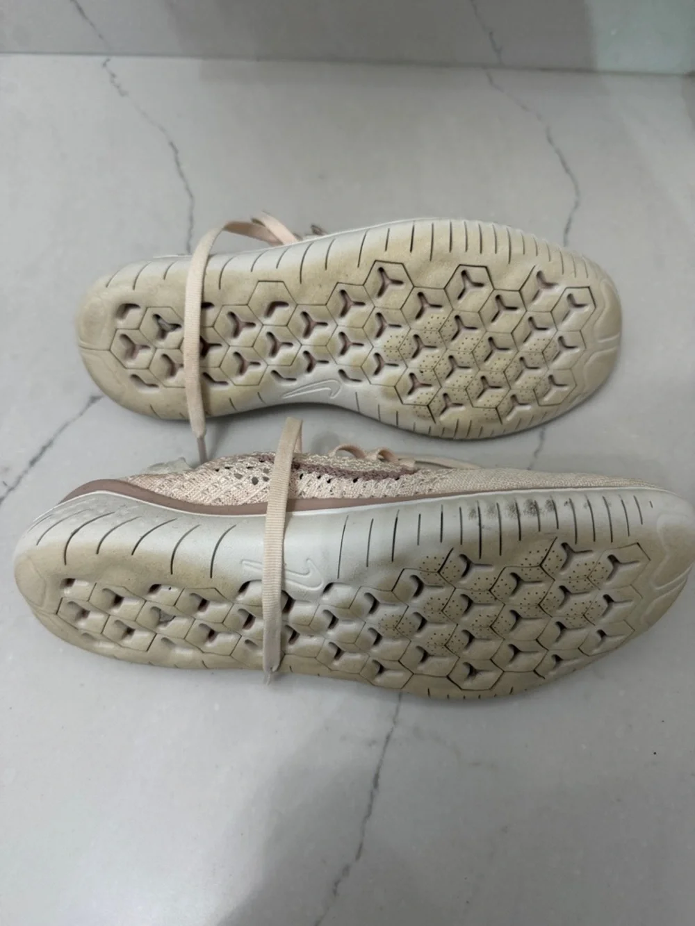 Nike Women’s Flyknit Sneakers - Pale Blush Pink - Picture 2 of 4